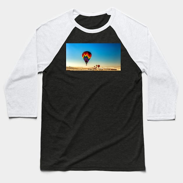 White Sands Hot Air Balloon Invitational Baseball T-Shirt by Gestalt Imagery